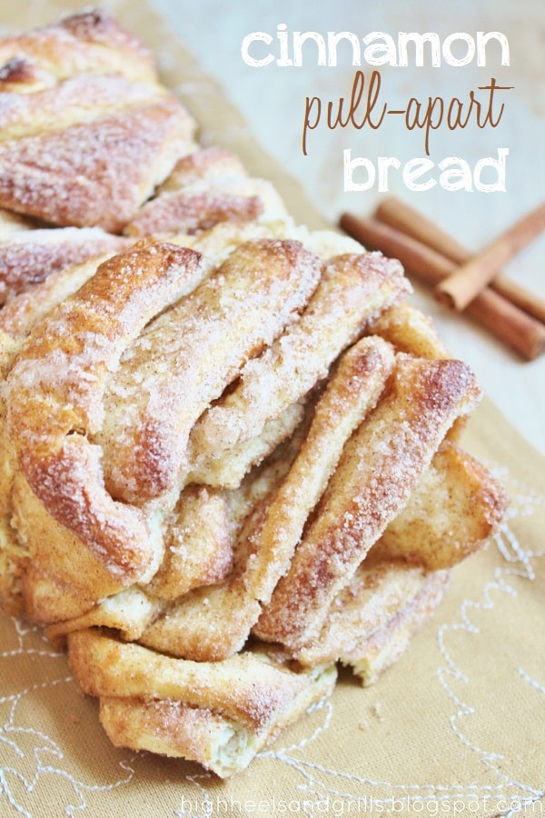 Cinnamon Pull Apart Bread Labeled