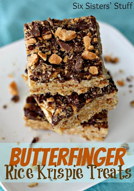Butterfinger Rice Krispie Treats