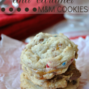 Peanut Butter and Caramel M&M Cookies #dessert #recipe #cookies
