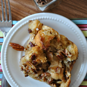 Pecan Pie Bread Pudding | Something Swanky #recipe #dessert #pecan #pie
