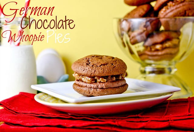 german chocolate whoopie pies