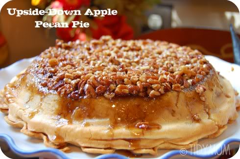 upside-down apple pecan pie