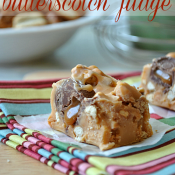 Caramel Pretzel Butterscotch Fudge #fudge #recipes