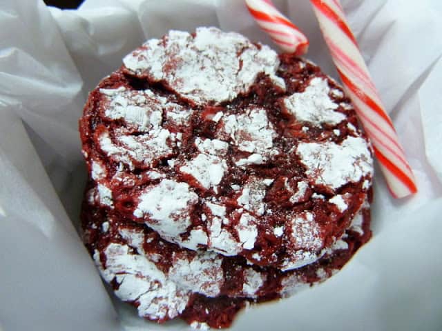 Red Velvet Peppermint Crinkle Cookies 5