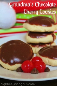 chocolate cherry cookies labeled