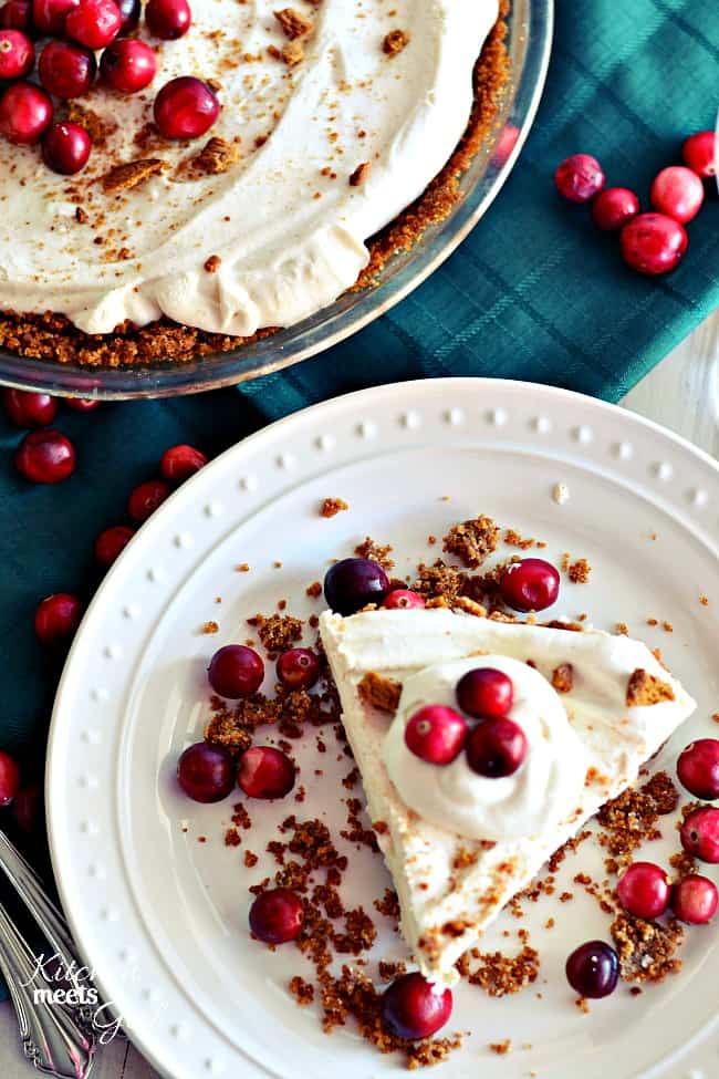 eggnog pie with gingersnap crust