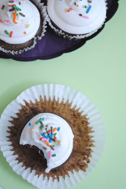 frozen hot chocolate cupcake