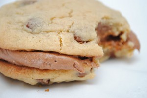 Brownie Batter Filled Chocolate Chip Cookies