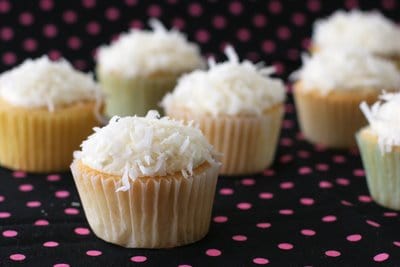 coconut snowball cupcakes