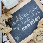 Celebrate St. Patty's day with the new #cookie in town: #Irish Cream Triple Chocolate Chunk Cookies from www.somethingswanky.com
