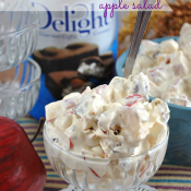 Caramel Delight Cookie Apple Salad on www.somethingswanky.com #IDlove #apple #recipe