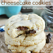 Chocolate Chip Cheesecake Cookies are about as good as it gets! Real cream cheese in the dough gives these cookies their REAL cheesecake taste! | www.somethingswanky.com