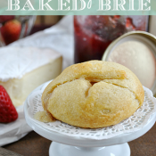 Single Serve Baked #Brie at www.somethingswanky.com