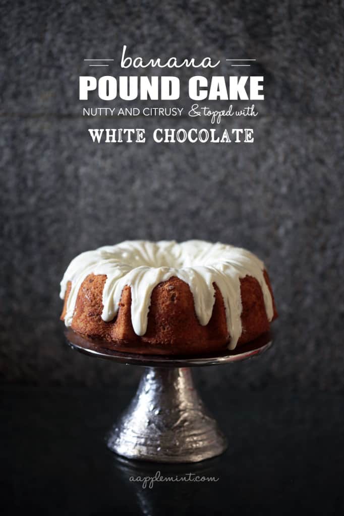 banana pound cake with white chocolate