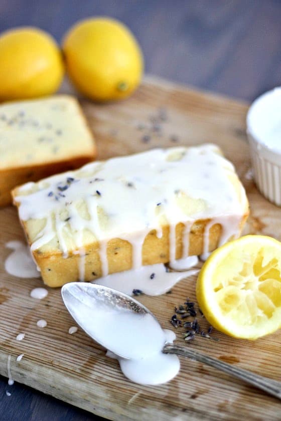 lemon-lavender greek yogurt pound cake