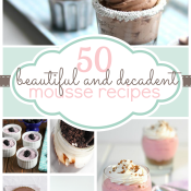 50 Beautiful and Decadent Mousse recipes from bloggers at www.somethingswanky.com