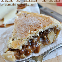 Baked Brie Apple Pie | www.somethingswanky.com