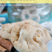 White Chocolate Pretzel Snickerdoodles at www.somethingswanky.com #recipes #cookies