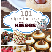 101 Classic and Creative Desserts that use Hershey Kisses! | www.somethingswanky.com #recipes #hersheys