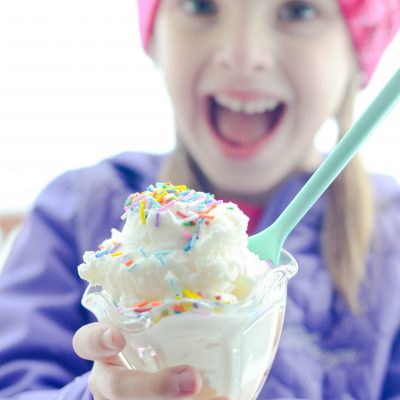 Easy two-ingredient snow cream is so much fun to make on a wintery snow day!