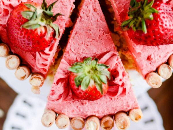 Strawberry Frosted Lemon Layer Cake Recipe