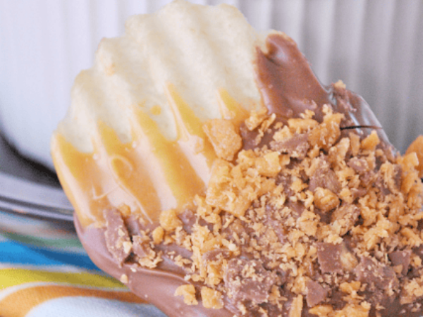 Chocolate Caramel Covered Potato Chips Recipe