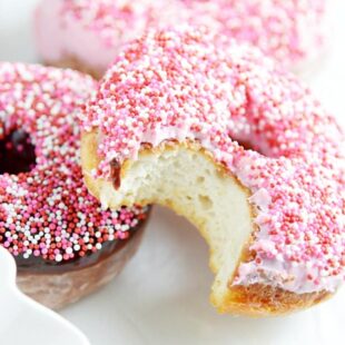 These shortcut donuts are made with refrigerated biscuit dough for an easy version of a deliciously soft and warm bakery style donut.