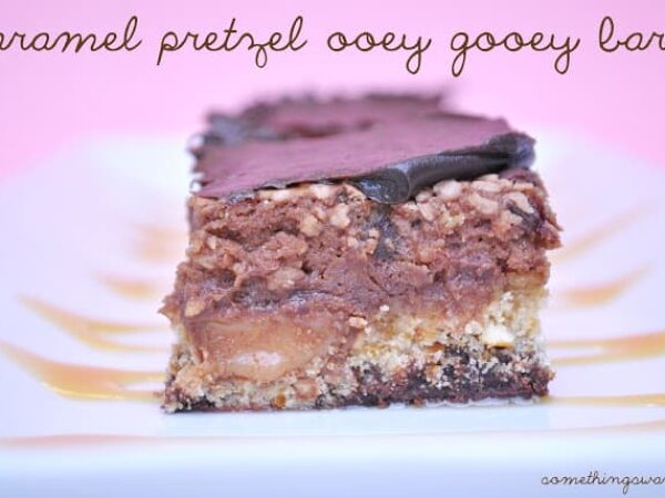 Caramel Pretzel Ooey Gooey Bars