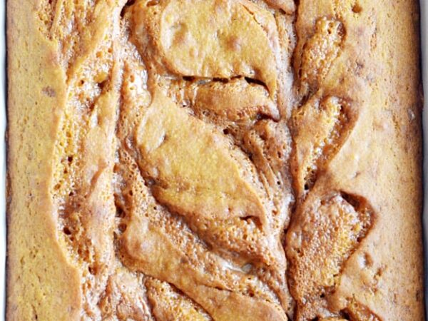 Caramel Swirled Pumpkin Snack Cake Recipe