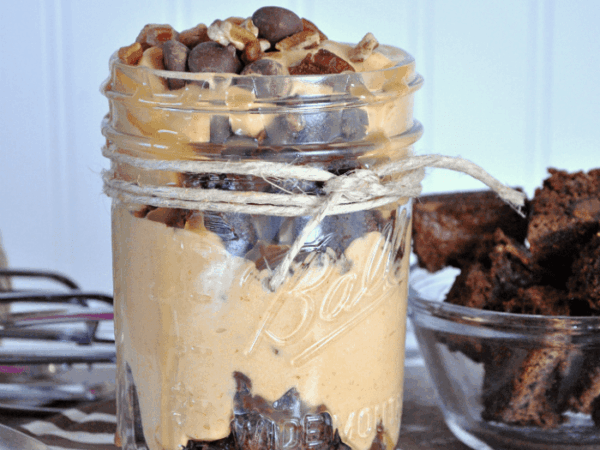 Pumpkin Mousse Brownie Trifle