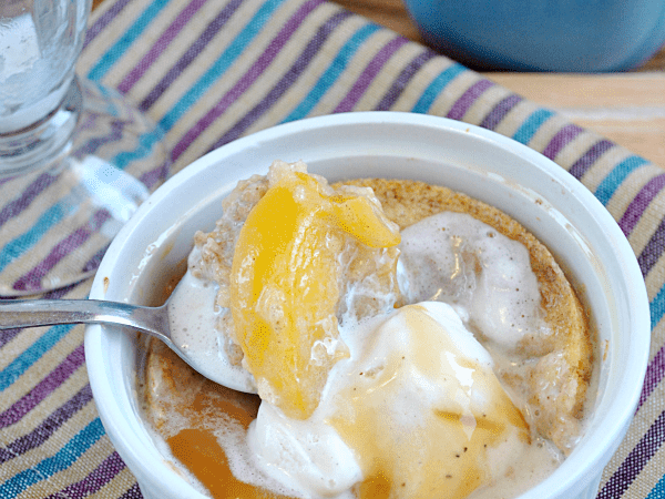 Single Serve Peach Cobbler Recipe