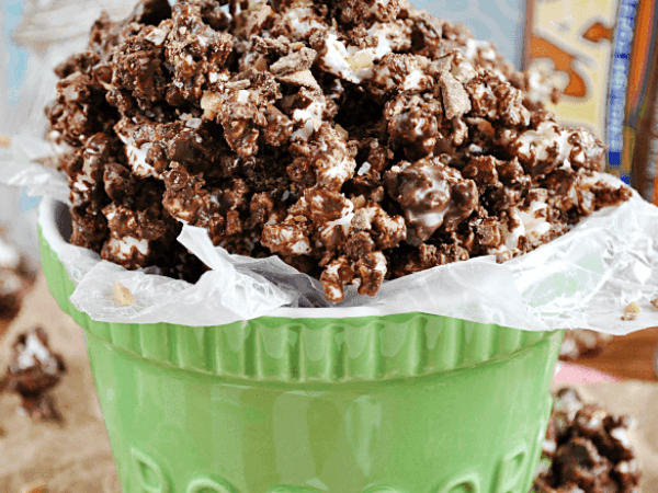 Salted Toffee Chocolate Popcorn Recipe