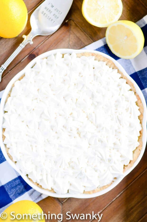 Lemon, buttery crust, dreamy marshmallow meringue topping-- this is the lemon pie of your dreams!