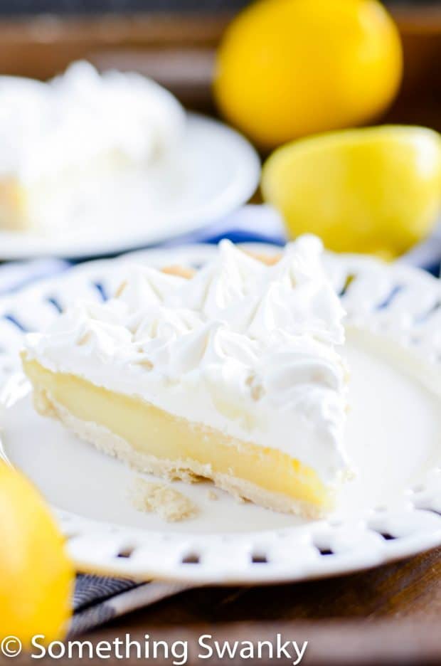 Lemon, buttery crust, dreamy marshmallow meringue topping-- this is the lemon pie of your dreams!