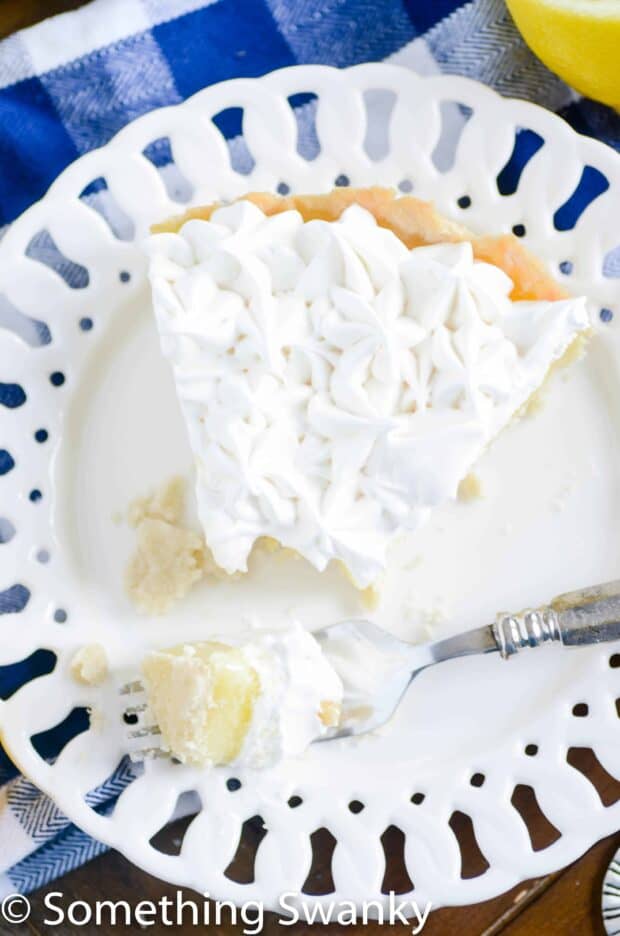 Lemon, buttery crust, dreamy marshmallow meringue topping-- this is the lemon pie of your dreams!