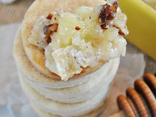 Honey Pecan Baked Brie Dip with Pie Crust Dippers Recipe