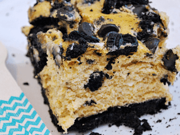 Pumpkin Oreo Cheesecake Bars Recipe