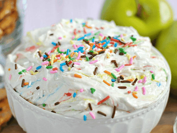 Skinny Funfetti Cake Batter Dip Recipe