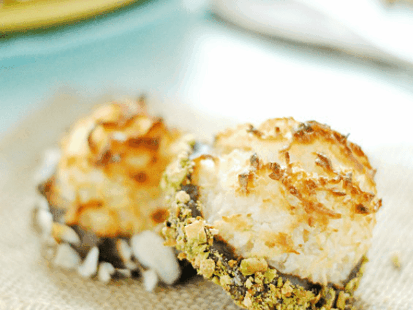 Chocolate Dipped Macaroons Recipe