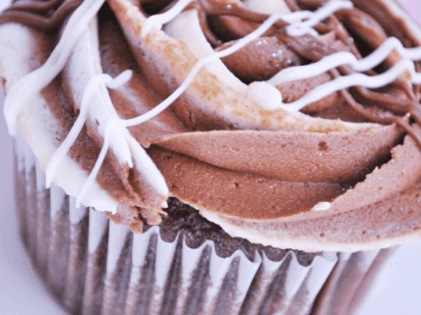 Chocolate and Vanilla Zebra Cupcakes