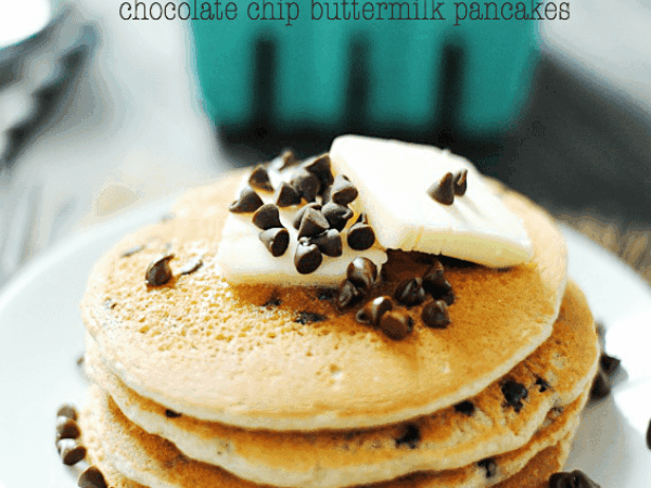 Oatmeal Chocolate Chip Buttermilk Pancakes Recipe