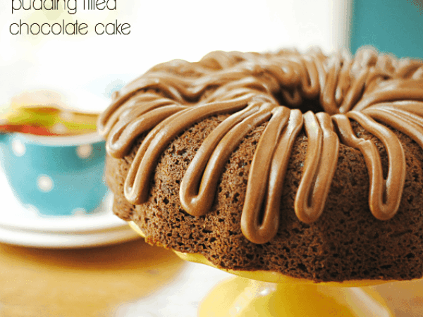 Pudding Filled Chocolate Cake Recipe