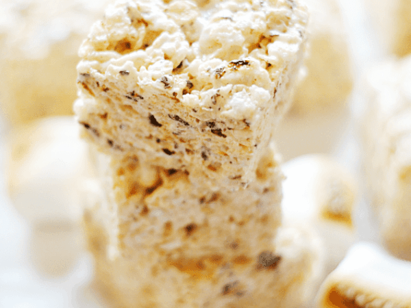 Toasted Marshmallow Rice Krispie Treats {and s’mores!} Recipe