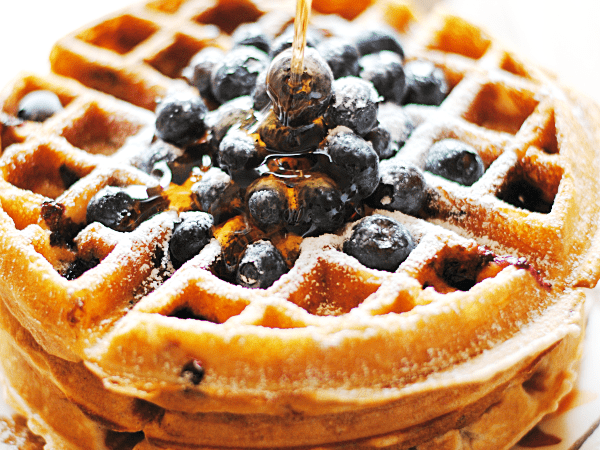 Vanilla Bean & Blueberry Waffles Recipe