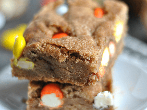 White Chocolate M&M Snickerdoodle Bars Recipe