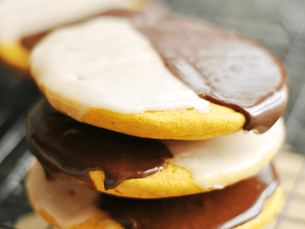 NYC-style Pumpkin Black and White Cookies Recipe
