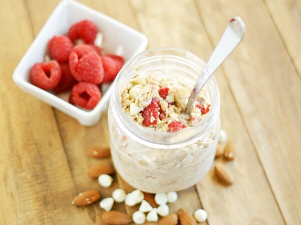 Raspberry White Chocolate Overnight Oats Recipe