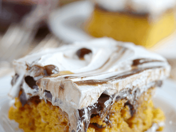Hot Fudge Pumpkin Poke Cake Recipe