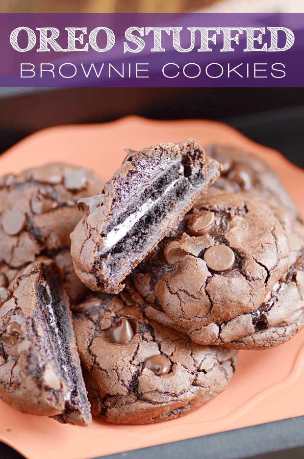 Oreo Stuffed Brownie Cookies