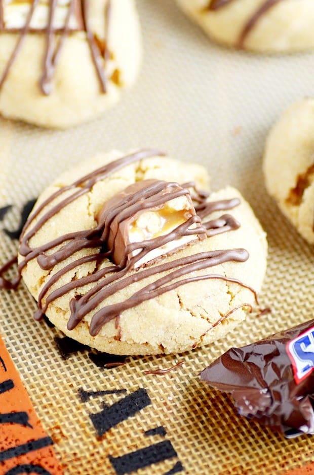 Peanut Butter Snickers Cookies